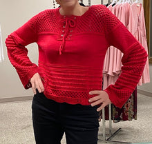 Load image into Gallery viewer, Sassy Red Sweater With All Kinds of Attitude.