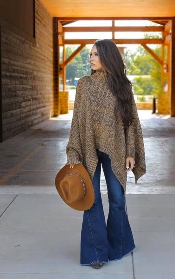Classy, Super Warm, Cozy,  Multi Color and Patterned Poncho