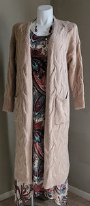 Full Length Very Warm Taupe Cardigan.