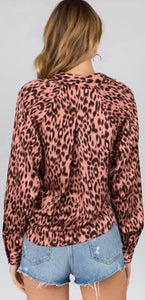 Leopard Print Tie Front (3 Colors)